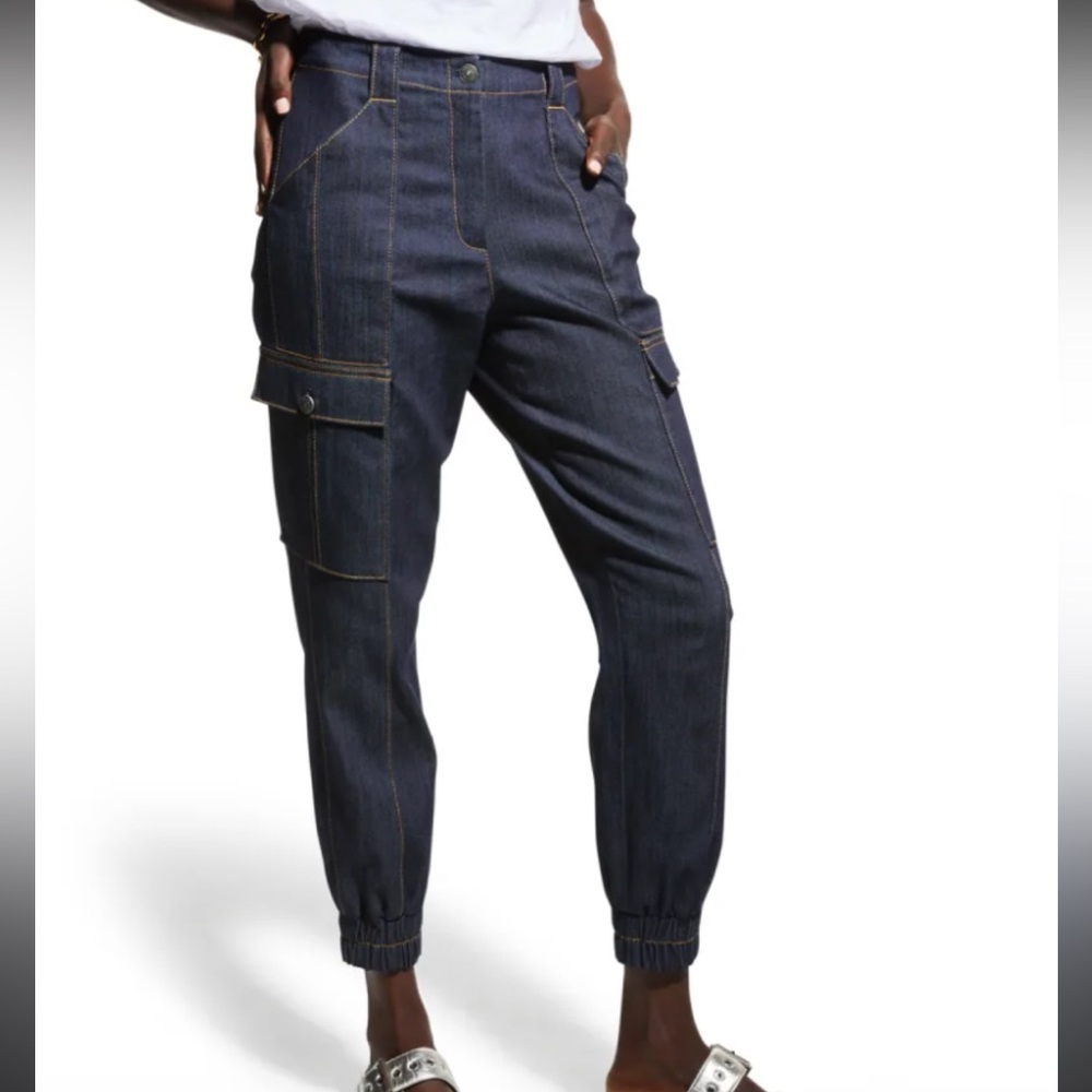 Cinq A Sept Kelly Denim Cargo Pants INDIGO dark blue 4 jeans